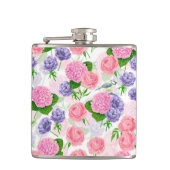 Tit-vogel en -bloemen heupfles (Voorkant)