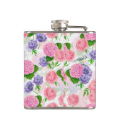 Tit-vogel en -bloemen heupfles (Achterkant)