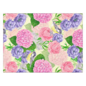 Tit-vogel en -bloemen tafelkleed (Voorkant (Horizontaal))