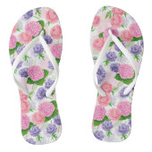 Tit-vogel en -bloemen teenslippers (Voetbed)