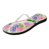 Tit-vogel en -bloemen teenslippers (Schuin)