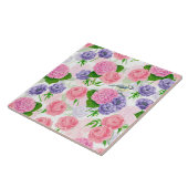 Tit-vogel en -bloemen tegeltje (Zijkant)