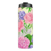 Tit-vogel en -bloemen thermosbeker (Voorkant)