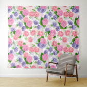 Tit-vogel en -bloemen wandkleed (In Situ (horizontaal))