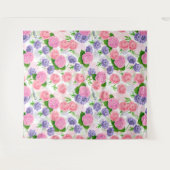 Tit-vogel en -bloemen wandkleed (Voorkant (horizontaal))