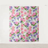 Tit-vogel en -bloemen wandkleed (Voorkant)