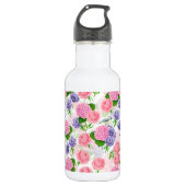 Tit-vogel en -bloemen waterfles  (Voorkant)