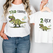 Tita-saurus Dinosaur Theme Fun Kids Verjaardagsfee T-shirt