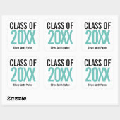 Titaan Groen Persoonlijke Afstuderen ELK JAAR Vierkante Sticker (Vel)