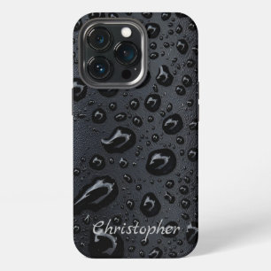 Titaan Regendruppels Glanzend RVS Metaalachtig iPhone 13 Pro Hoesje