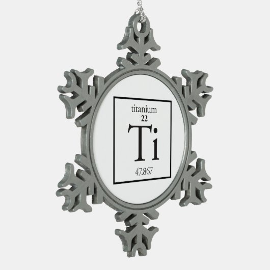 Titaan Tin Sneeuwvlok Ornament (Links)
