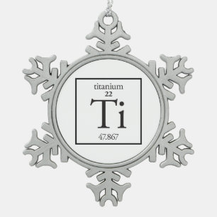 Titaan Tin Sneeuwvlok Ornament