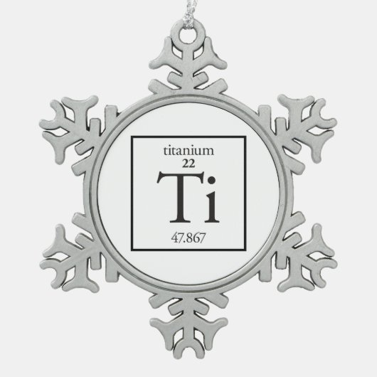 Titaan Tin Sneeuwvlok Ornament (Voorkant)