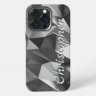 Titaan zilver Glanzend RVS Metaal iPhone 13 Pro Hoesje