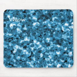 Titaanblauw Abstracte Bubbel Muismat