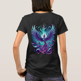 Titaanblauw en Paarse Phoenix T-shirt – Symbool va
