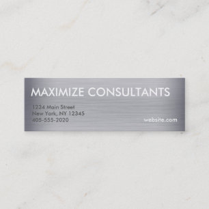 Titaanmetaaltextuur-minikaarten Mini Visitekaartje