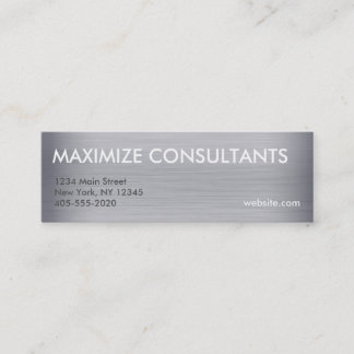 Titaanmetaaltextuur-minikaarten Mini Visitekaartje