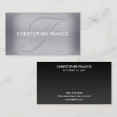 Titaanmonogram visitekaartjes (Voorkant / Achterkant)