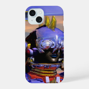 TITAN CYBORG, Blue Gem Science Fiction, Scifi iPhone 15 Hoesje
