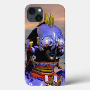 TITAN CYBORG PORTRAIT Blue Science Fiction, Scifi Case-Mate iPhone Case