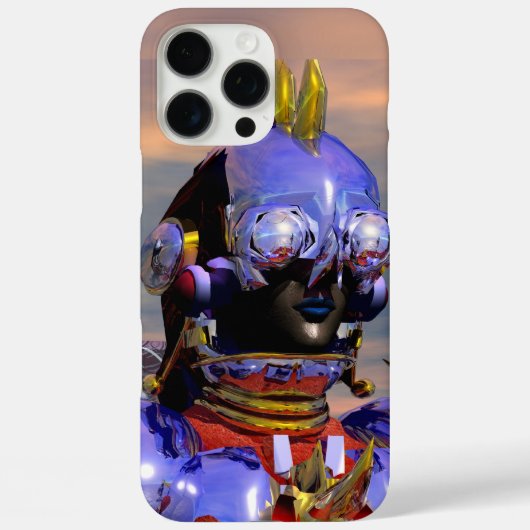 TITAN CYBORG PORTRAIT Blue Science Fiction, Scifi Case-Mate iPhone Case (Achterkant)