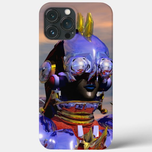 TITAN CYBORG PORTRAIT Blue Science Fiction, Scifi Case-Mate iPhone Case (Achterkant)