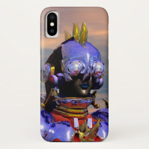 TITAN CYBORG PORTRAIT Blue Science Fiction, Scifi Case-Mate iPhone Case