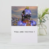 TITAN CYBORG PORTRAIT Blue Science Fiction,Scifi Kaart (Staand voorkant)