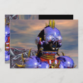 TITAN CYBORG PORTRAIT Blue Science Fiction,Scifi Kaart (Voorkant / Achterkant)