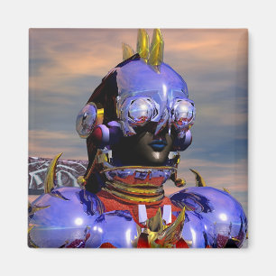 TITAN CYBORG PORTRAIT Blue Science Fiction,Scifi Magneet