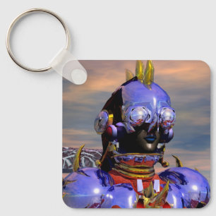 TITAN CYBORG PORTRAIT Blue Science Fiction,Scifi Sleutelhanger