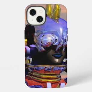 TITAN CYBORG PORTRET Blauwe Sciencefiction ,Scifi iPhone 13 Hoesje