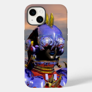 TITAN CYBORG PORTRET Blauwe Sciencefiction ,Scifi iPhone 14 Hoesje