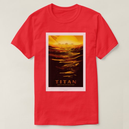 Titan Exoplanet Travel Bureau JPL Travel Visions o T-shirt (Design voorkant)