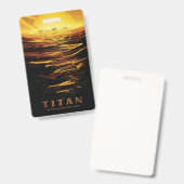 Titan grootste maan van de planeet Saturnus Badge (Voor- en achterkant)