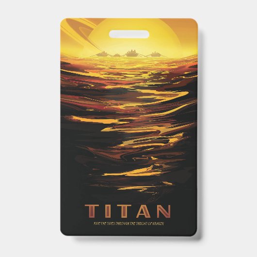Titan grootste maan van de planeet Saturnus Badge (Voorzijde)