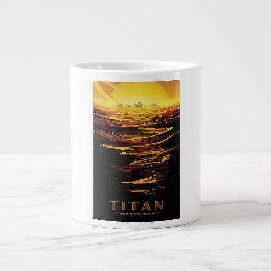Titan grootste maan van de planeet Saturnus Grote Koffiekop (Voorkant)