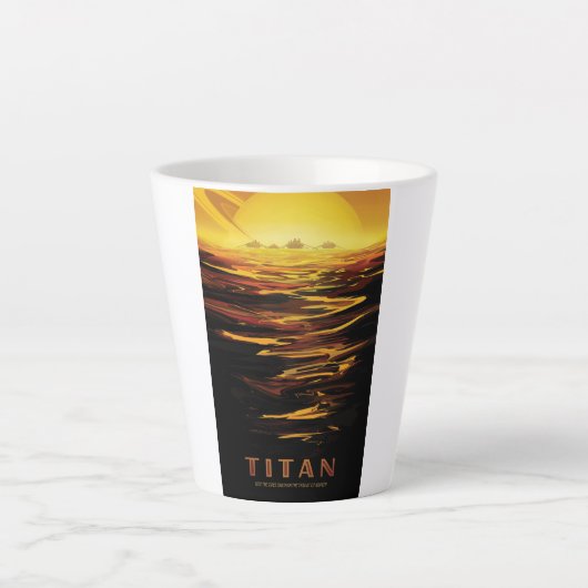 Titan grootste maan van de planeet Saturnus Latte Mok (Voorkant)