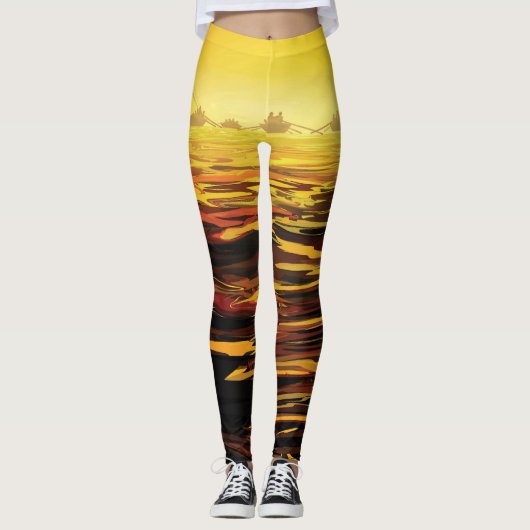 Titan grootste maan van de planeet Saturnus Leggings (Voorkant)