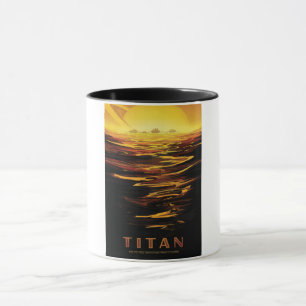Titan grootste maan van de planeet Saturnus Mok