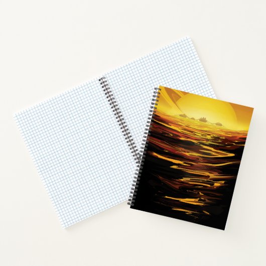 Titan grootste maan van de planeet Saturnus Notitieboek (Binnen)