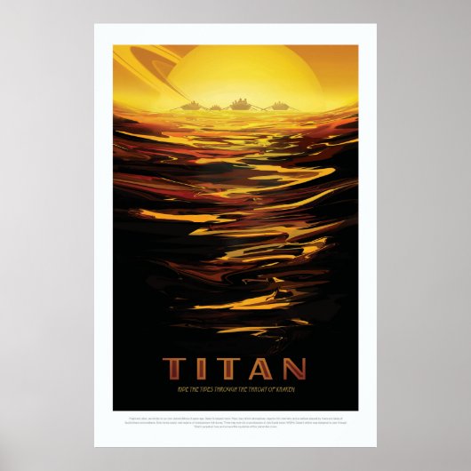 Titan grootste maan van de planeet Saturnus Poster (Voorkant)