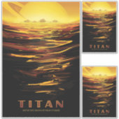 Titan grootste maan van de planeet Saturnus Sticker (Voorkant)