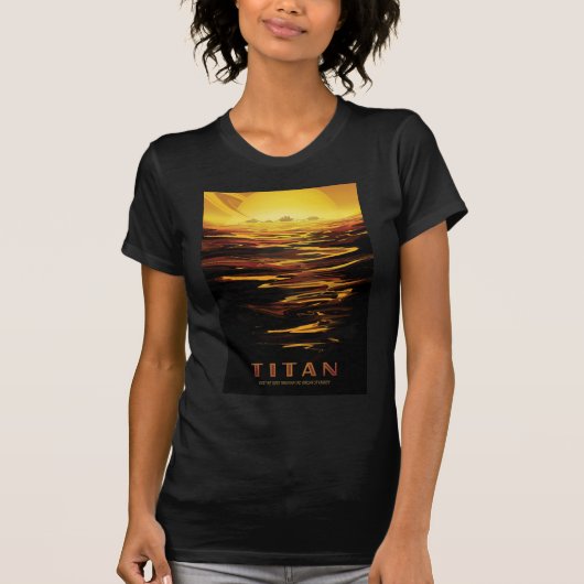 Titan grootste maan van de planeet Saturnus T-shirt (Voorkant)