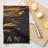 Titan grootste maan van de planeet Saturnus Theedoek (Quarter Fold)