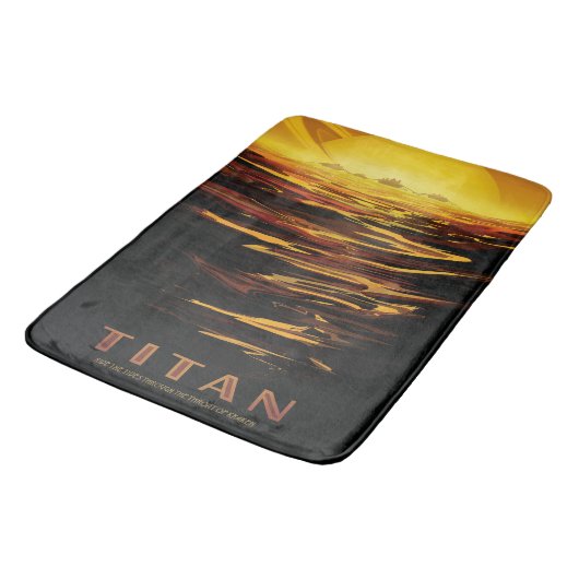 Titan grootste maan van planeet Saturnus Badmat (Gekanteld)