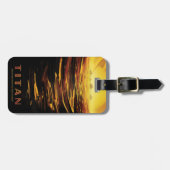 Titan grootste maan van planeet Saturnus Bagagelabel (Voorkant horizontaal)