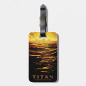 Titan grootste maan van planeet Saturnus Bagagelabel (Achterkant verticaal)