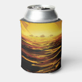 Titan grootste maan van planeet Saturnus Blikjeskoeler (Blikje Achterkant)